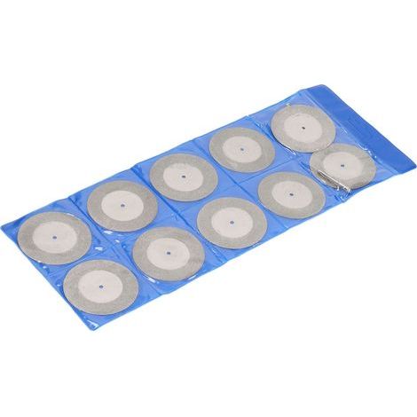 10 pièces disque de coupe diamant mince avec tige ronde meule de ponçage pour bois métal pierre 60mm/2,4 pouces (1/5)