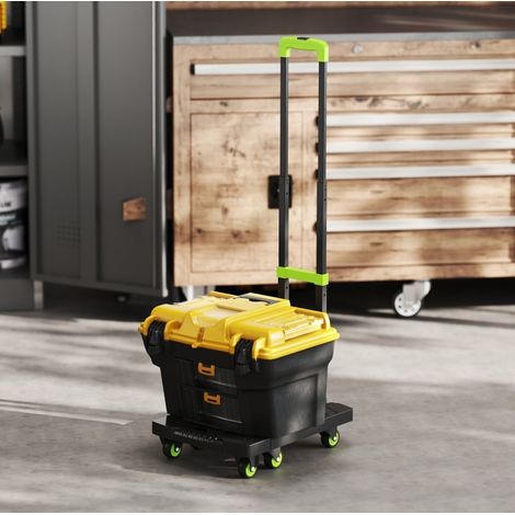 Carrello pieghevole in metallo, 200 kg, maniglia regolabile, verde HAVRYA (1/3)