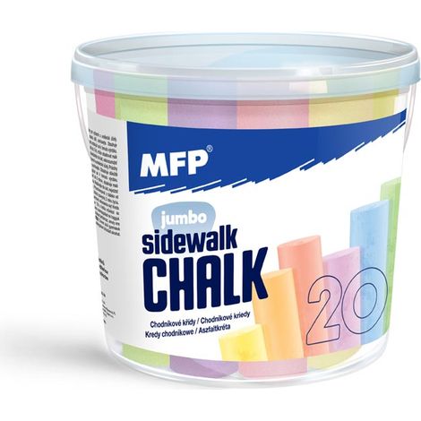 Ovale Straßenmalkreide in 20 Farben