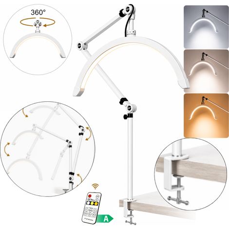 Lámpara de maquillaje tipo luna para extensiones de pestañas, sin sombra, de rosca, LED (1/5)