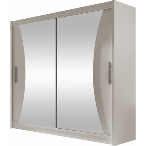 Armario Closico Pallor V, Cachemira, 215x180x57cm, Puertas de armario: Correderas, Número de estantes: 5