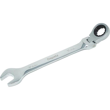 Dapetz ® Combination Wrench, 18mm Flexible Ratchet Spanner, CR-V Forged 180 ° Adjustable Spanner, Anti-Slip Wrench, Workshop Hand Tools (1/5)