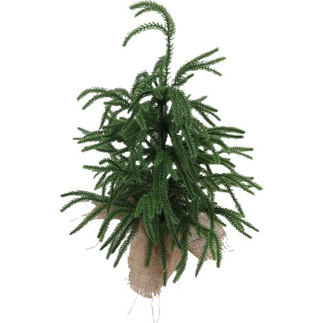 Mini-Weihnachtsbaum aus PET – Künstlicher Weihnachtsbaum mit feuerhemmenden und bruchsicheren Zweigen – Stofffuß für Zuhause, Feiertage, Inneneinrichtung – Tischdekoration (1/5)