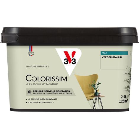 Peinture murale intérieure Colorissim® V33 Vert cristallin Mat 2,5L