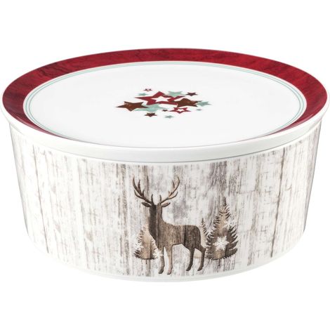 Bol rond en porcelaine Marron 1,85 l Diamètre 20,8 cm Hauteur 9,5 cm
