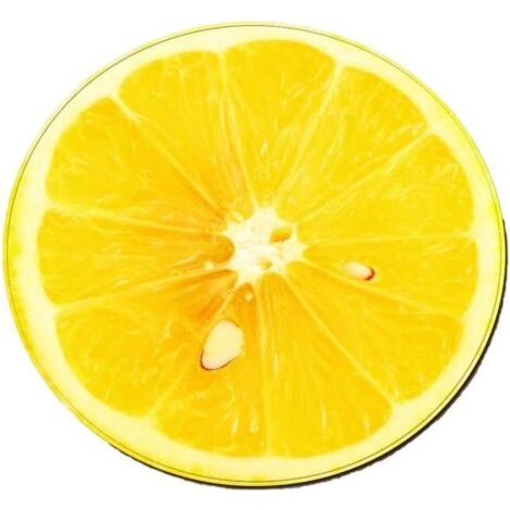 Mignon paillasson Rond Citron Tapis de Bain Absorbant l'eau Tapis de Salle de Bain Tapis de Sol antidérapant Doux Porte Avant Tapis Tapis de Bain (1/4)