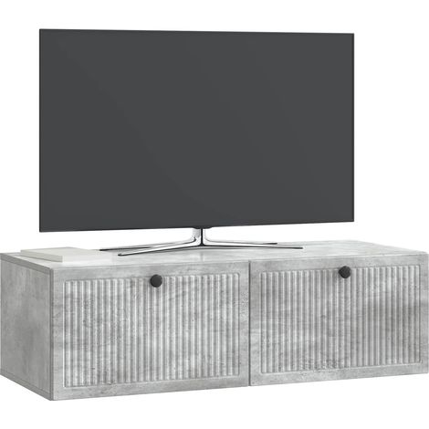 Maison Exclusive - Wandmontierter TV-Schrank Betongrau 98 x 41 x
