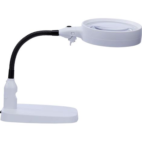 Langray – 10-fache beleuchtete Lupe mit LED-Beleuchtung – 12 cm Glaslinse – Flexibler Schwanenhals für präzises Arbeiten – Stromverbrauch 6 W (1/5)