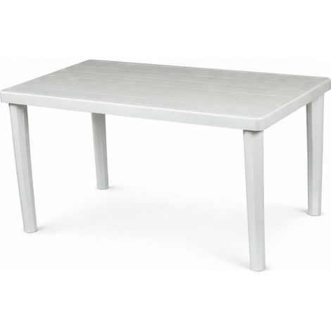 Tavolo da Giardino Rettangolare Bianco Gelsomino Esterno 125x75x75cm
