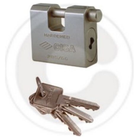 lucchetto corazzato Cisa 28550 catenaccio 84 mm lucchetti serranda