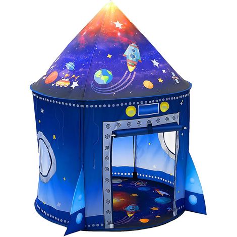 Tente De Jeu - Fusée Espace - Pop Up Instantané - Pour Intérieur Et Extérieur - 1 Unité (1/5)