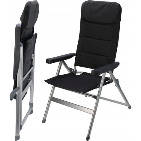 Chaise de jardin pliante 6 positions en aluminium