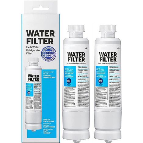 Cartucho de filtro de agua original SAMSUNG DA29-00020B / HAF-CIN/EXP en 2 piezas, repuesto para refrigerador (1/4)