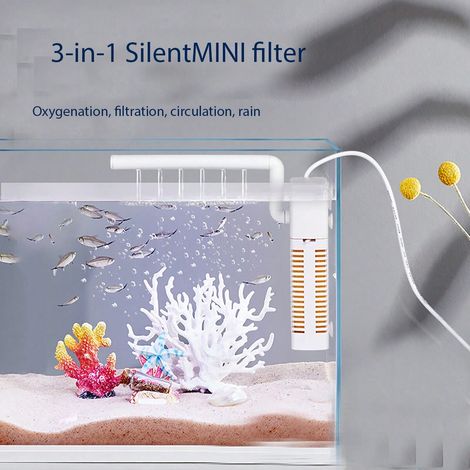 Petite pompe plongeante multifonction pour aquarium, filtre USB silencieux 3-en-1 avec circulation et oxygénation (1/5)