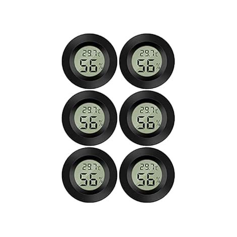 Mini Digital Hygrometer Thermometer Temperatur Luftfeuchtigkeitmessger채t f체r Innenraum Gew채chshaus Wohnzimmer -50째C 70째C (6 PCS B)
