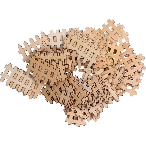 100 pièces de clôture en bois, mignonnes et vivantes, à fabriquer soi-même, mini ornements pour paysages miniatures (1/5)