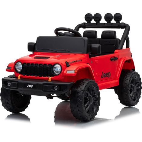 Macchina Elettrica per Bambini 101x59x65 cm Licenza Jeep Rubicon Small Rosso (1/5)