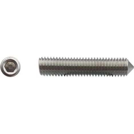 Vis sans tête à bout pointeau six pans creux (STHC) Inox A2 - 5 x 5 mm - BIVI (1/2)