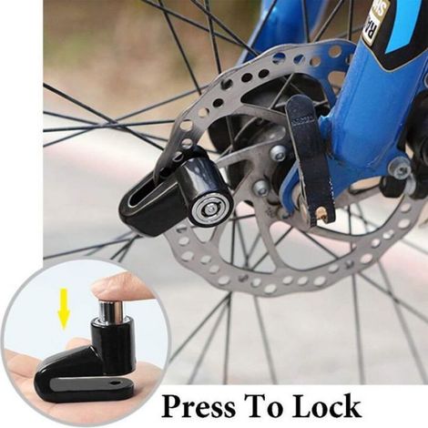 Bloque Disque, Antivol Moto Disque Serrure Imperméable Antivol Disque De Frein Verrouillage Cadenas avec 2 Clés Et Un Pochette