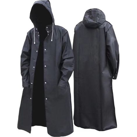 Imperméable long réutilisable pour homme en EVA coupe vent et imperméable taille XL (1/4)
