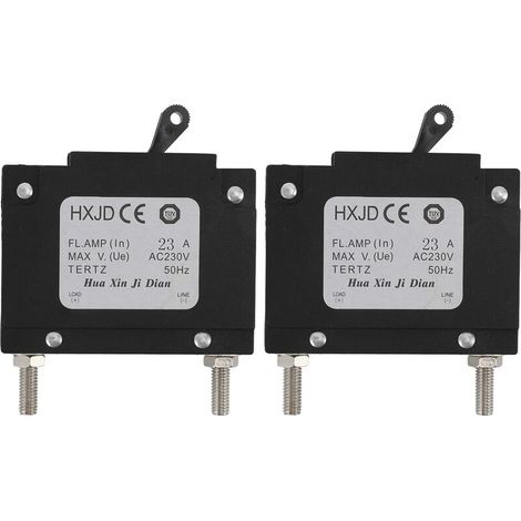 Jeffergarden Disjoncteur de Générateur de 2 Pièces, Disjoncteur Professionnel de Générateurs D'essence de Sécurité avec le Commutateur pour des Générateurs D'essence 23A 230V (1/5)