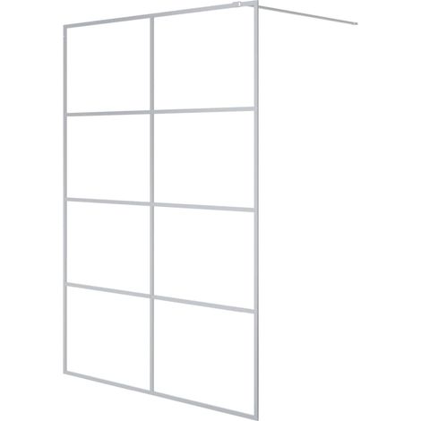 Maison Exclusive - Parete Doccia Walk in Argento 140x195 cm Vetro Trasparente ESG