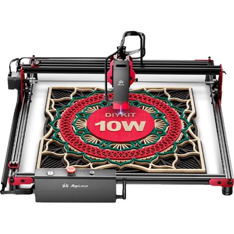 Stampante per incisione laser, potenza regolabile, area espandibile, kit da 10 W 40x40 cm (1/2)