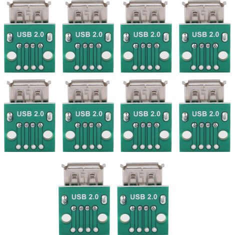 Adattatore DIP USB, scheda breakout femmina da 10 pezzi di alta qualità, ideale per un'ampia applicazione. Connettore adattatore facile da usare