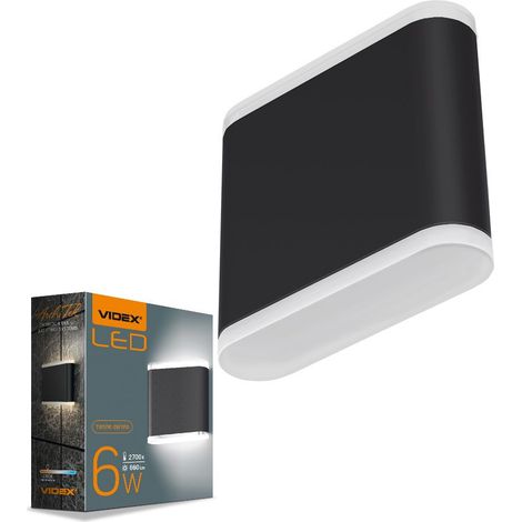 Luminaire de façade double face videx-6W-evan-noir (1/4)