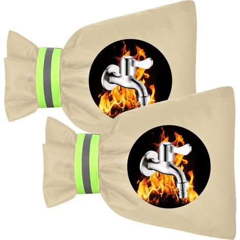 Bardusch - Housse d'hiver pour robinet extérieur, sac de congélation pour robinet de jardin, support de tuyau d'arrosage haut, couche isolante antigel réutilisable pour tuyaux (1/5)