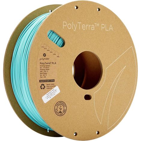 Polymaker 70844 PolyTerra PLA Filamento per stampante 3D Plastica PLA contenuto di plastica ridotto 1.75 mm 1000 g Azzu (1/5)