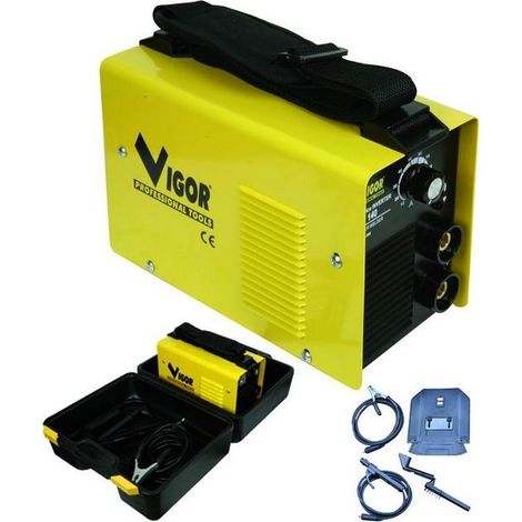 Vigor 53550-20 Inverter Saldatrice 140 Corrente Saldatura 5-160 A Elettrodi 1,5-2,5 mm Peso 4,0 Kg Kit Valigia inclusa colore Nero