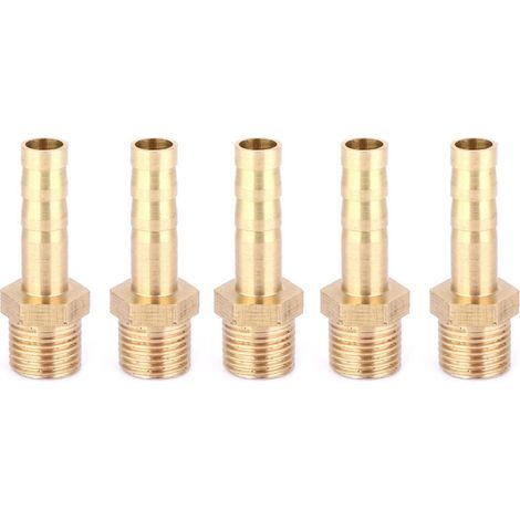 5 pièces raccord à olive laiton G1/8 mâle pour tuyau 6mm - raccord gaz et liquide (1/5)