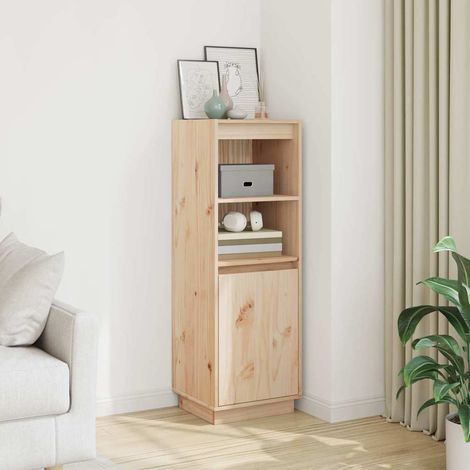 Aparador alto de madera maciza de pino 37x34x110 cm (1/4)