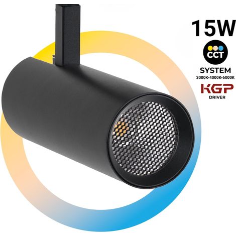 LED-Projektor für einphasige Schienen - CCT - 15W - CRI 90 -