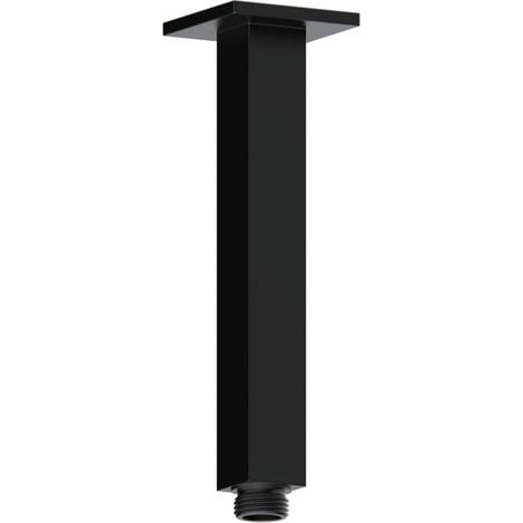 Signature React Square Ceiling Mounted Shower Arm 180mm Length - Matt Black (1/2)