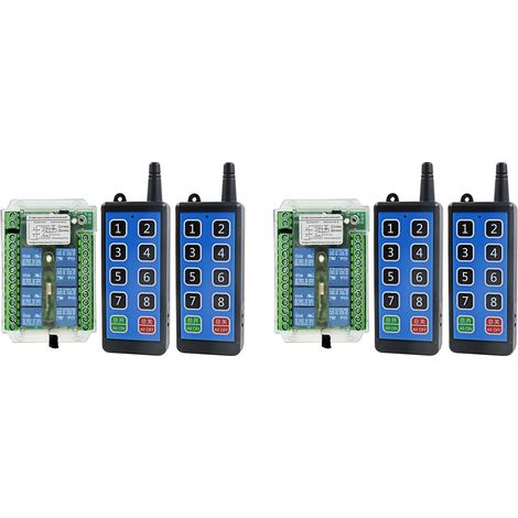 2X Commutateur de TéLéCommande RF Sans 8 Canaux 12V/24V/36V 433MHz Commutateur de Commande de Moteur à Distance Sans DC9V-72V (1/5)