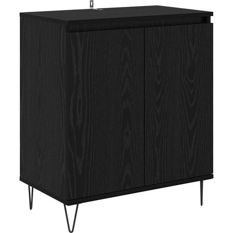 Maison Exclusive - Credenza Rovere Nero 60 x 35 x 70 cm Legno multistrato