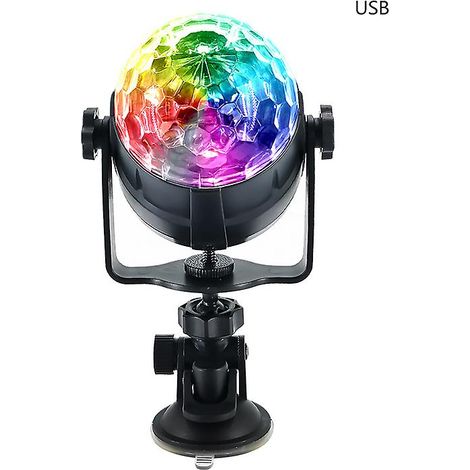 Lumières de fête activées par le son avec télécommande, boule disco DJ RGB, lampe stroboscopique, 7 modes d'éclairage de scène