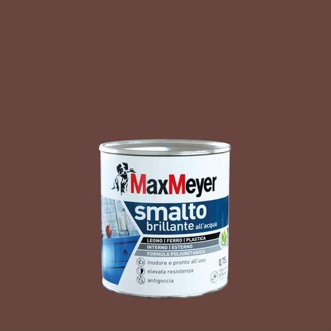 MaxMeyer Smalto Poliuretanico Brillante all'Acqua - Cioccolato - 0,75 l