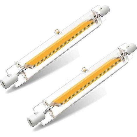 Ampoules LED R7S 118 mm à intensité variable, 20 W, blanc chaud, équivalent à 2 ampoules halogènes 200 W, lot de 2 (1/5)