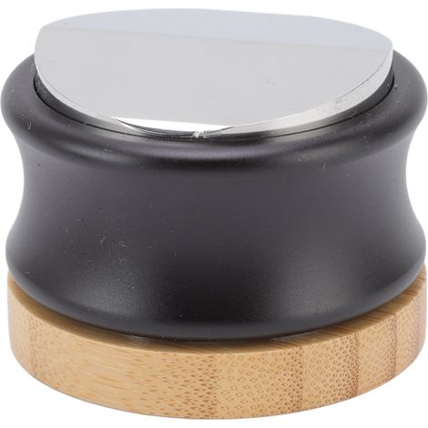 Kaffeespender aus Edelstahllegierung, Doppelkopf, verstellbare Tiefeneinstellung mit Bambusfuß, 53 mm / 2,09 Zoll (1/5)