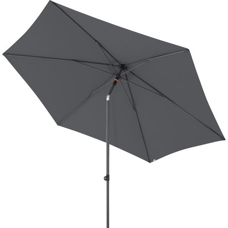 Doppler Mittelmastschirm "Push Up" Ø300 cm, anthrazit, Bezug aus 100% Polyester, Gestell aus Aluminium, Gewicht 6,8 kg (1/5)