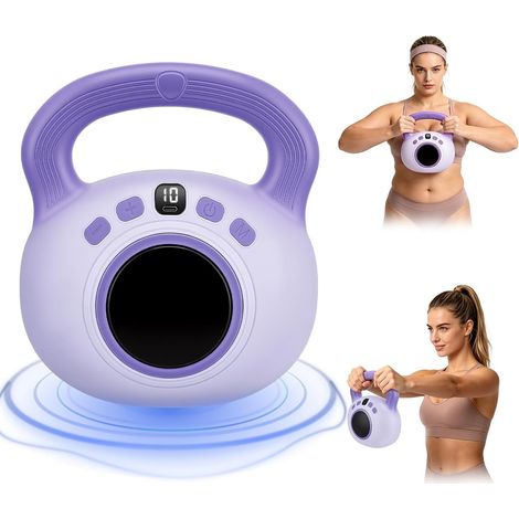 Haltère Vibrante Électrique 9-en-1 de 1,4kg pour Femmes, Réglable sur 35 Niveaux avec Écran LCD, Pour Perte de Graisse, Modelage Corporel, Drainage Lymphatique et Amélioration Circulation,Entraînement (1/5)