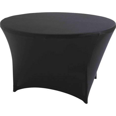 Nappe élastique pour table ronde 150cm noire