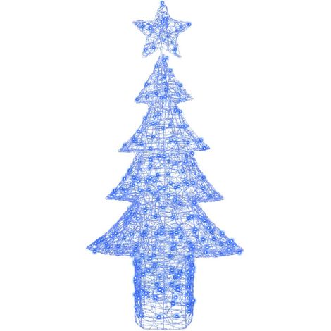 Sapin de Noël,Arbre de Noël avec 240 LED Bleu 180 cm Acrylique CFW74694 (1/5)