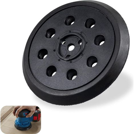 125mm sanding pad, compatible with PEX 12, PEX 12A, PEX 125 and PEX 125 AE. 8 holes, hook and loop fastening, durable and heat resistant up to 80 °C. (1/5)