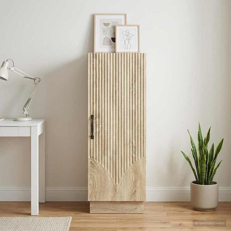 vidaXL Buffet Chêne Sonoma 33 x 34,5 x 87 cm Bois d'ingénierie (1/5)