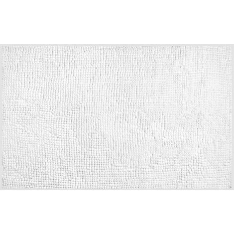 Tapis de salle de bain CHENILL 50x80cm, 100% polyester, blanc (1/4)