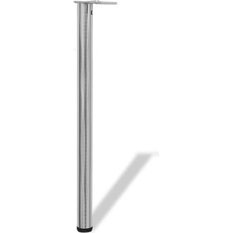 vidaXL Set Gambe Tavolo 4 pz in Nickel Spazzolato Regolabili 870